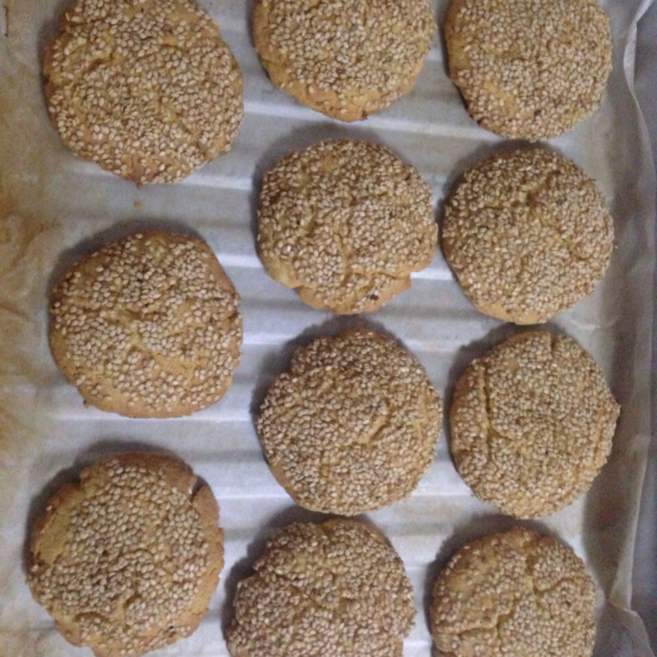 玉米面麻饼