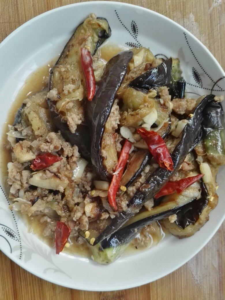 红烧肉沫茄子