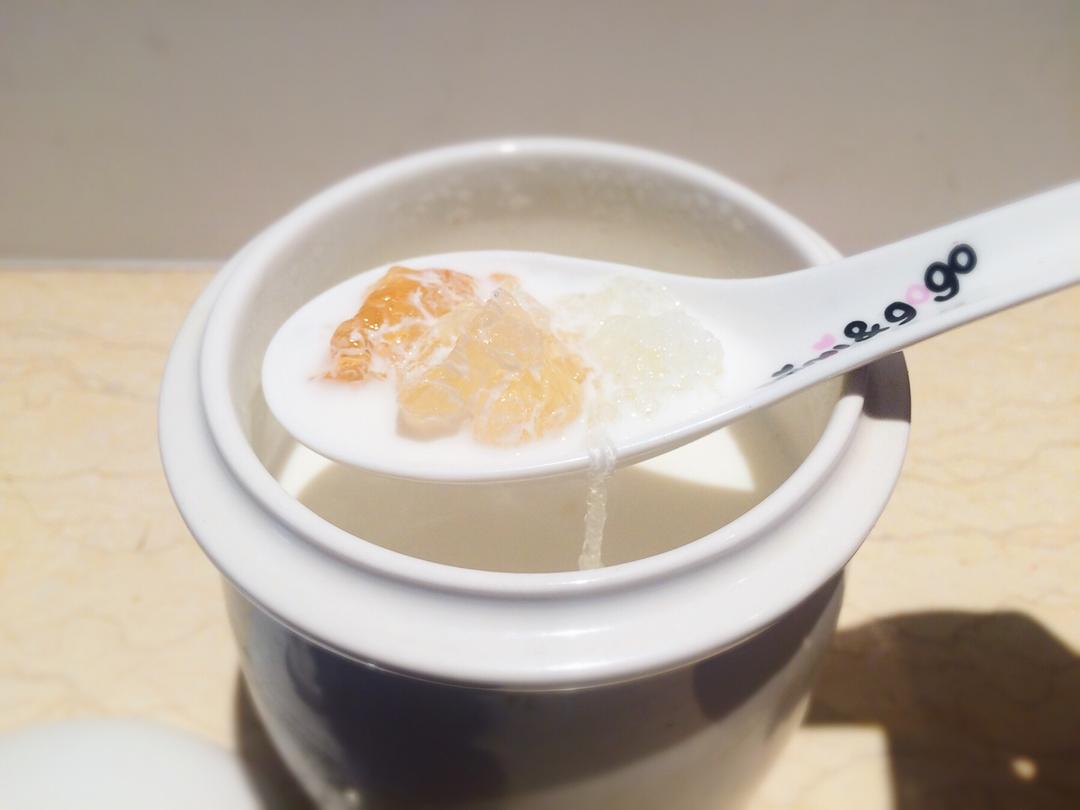 桃胶雪燕皂角米银耳羹