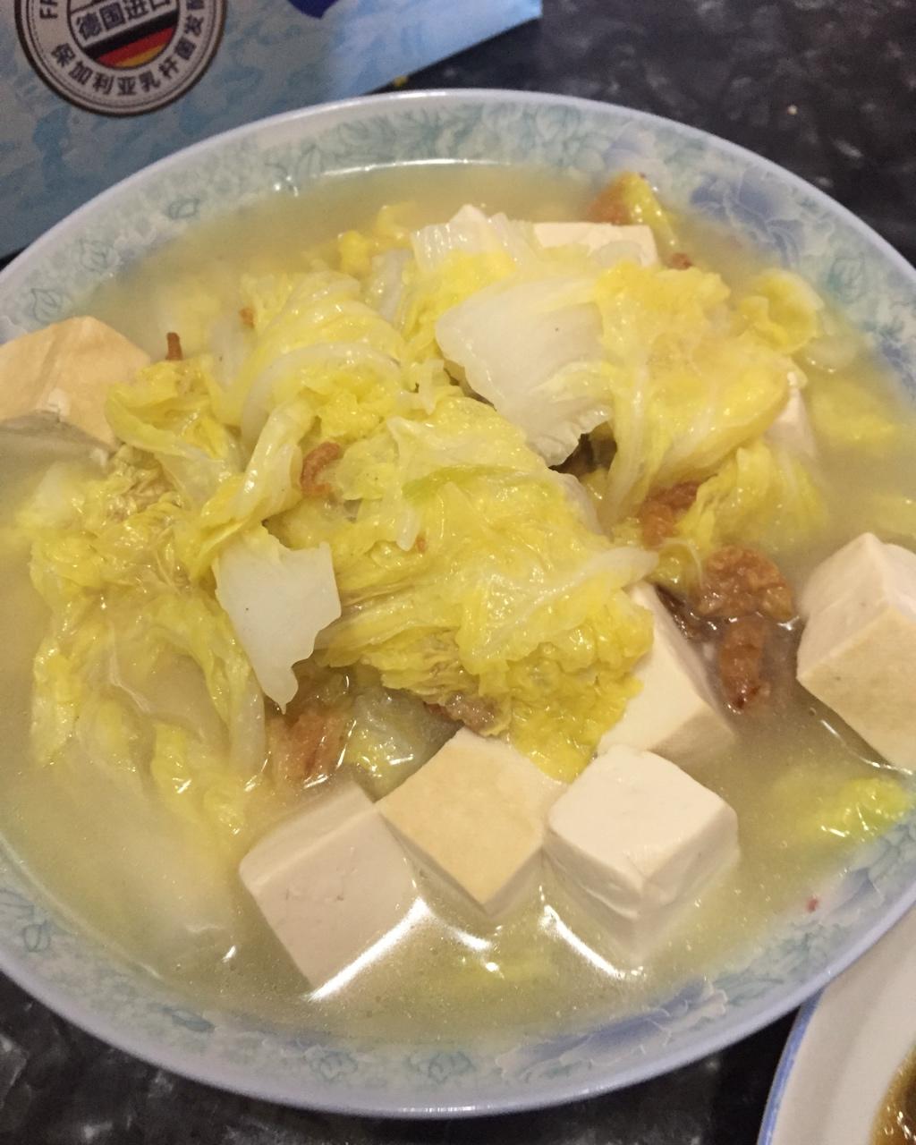 开洋豆腐炖白菜
