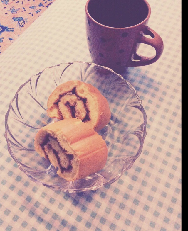 蓝莓戚风蛋糕卷