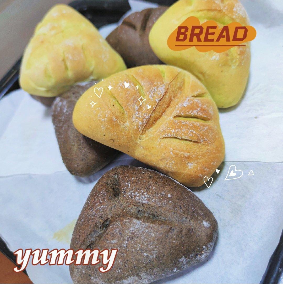 抹茶麻薯红豆软欧包