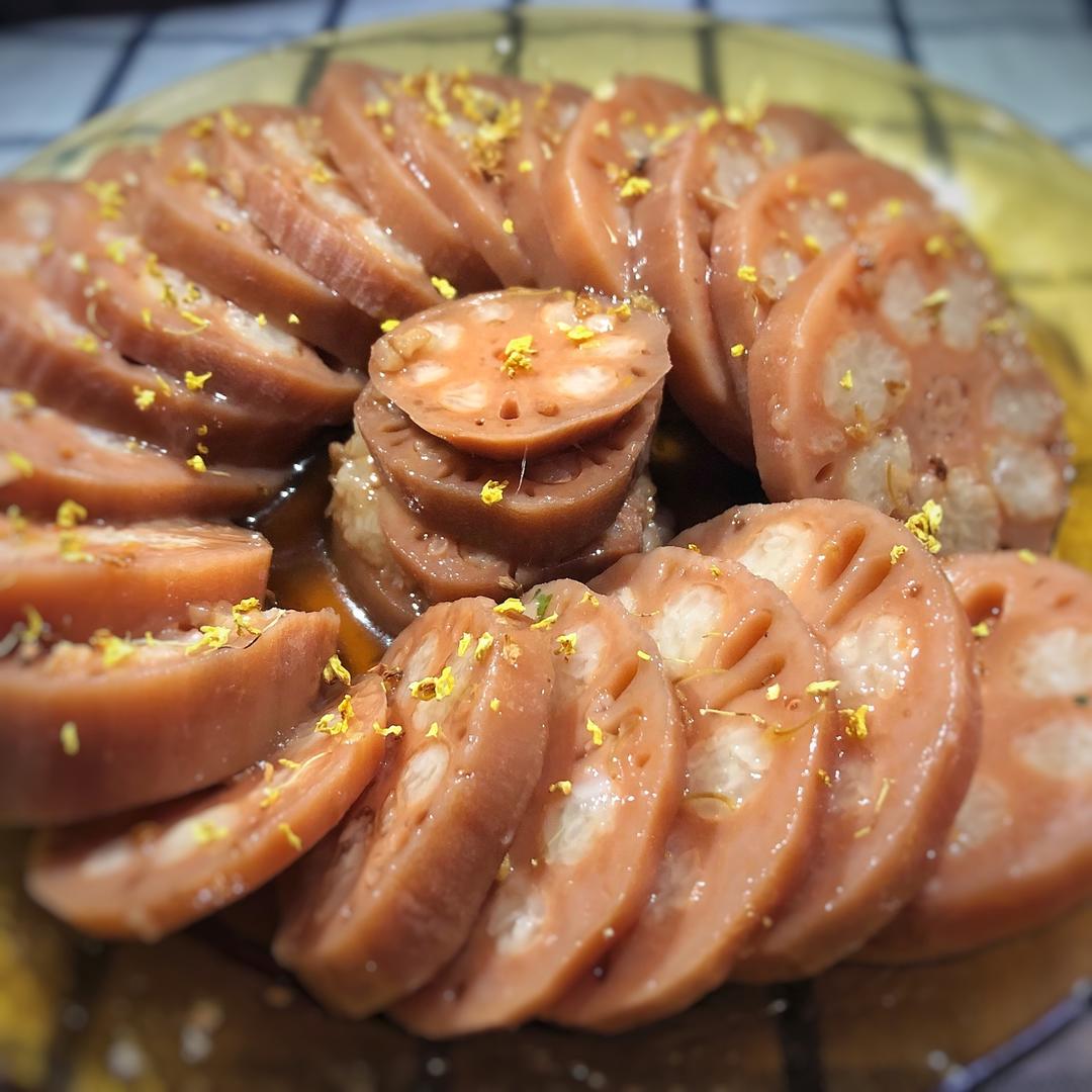 家常菜 蜜汁糯米藕 清清清爱的小鱼做的蜜汁糯米藕