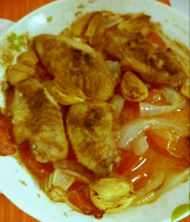 香蒜蕃茄烤鸡腿