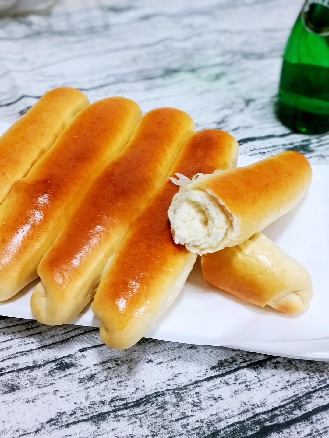 💯超级松软的奶香排包