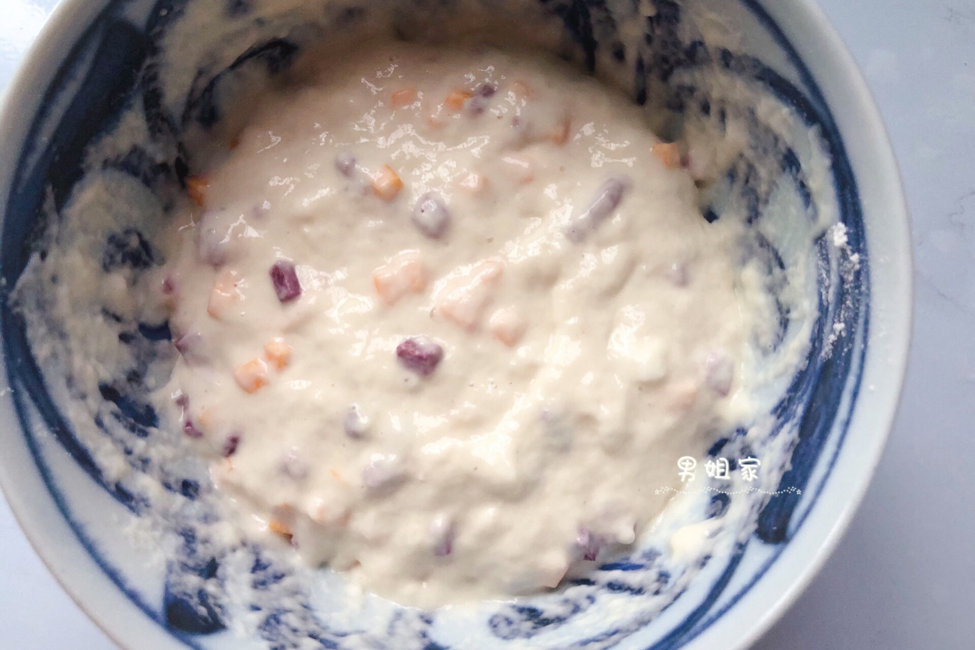 紫薯南瓜蒸糕～宝宝辅食无添加糖的做法 步骤5