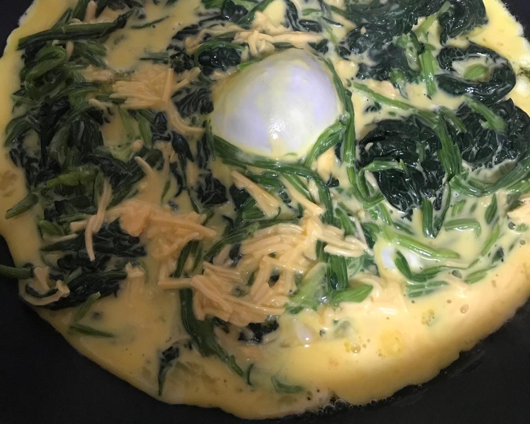 奶酪菠菜烘蛋【生酮食谱】