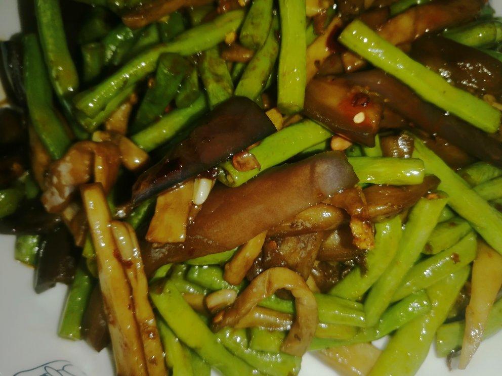 茄子炒豆角（改良版 健康少油）