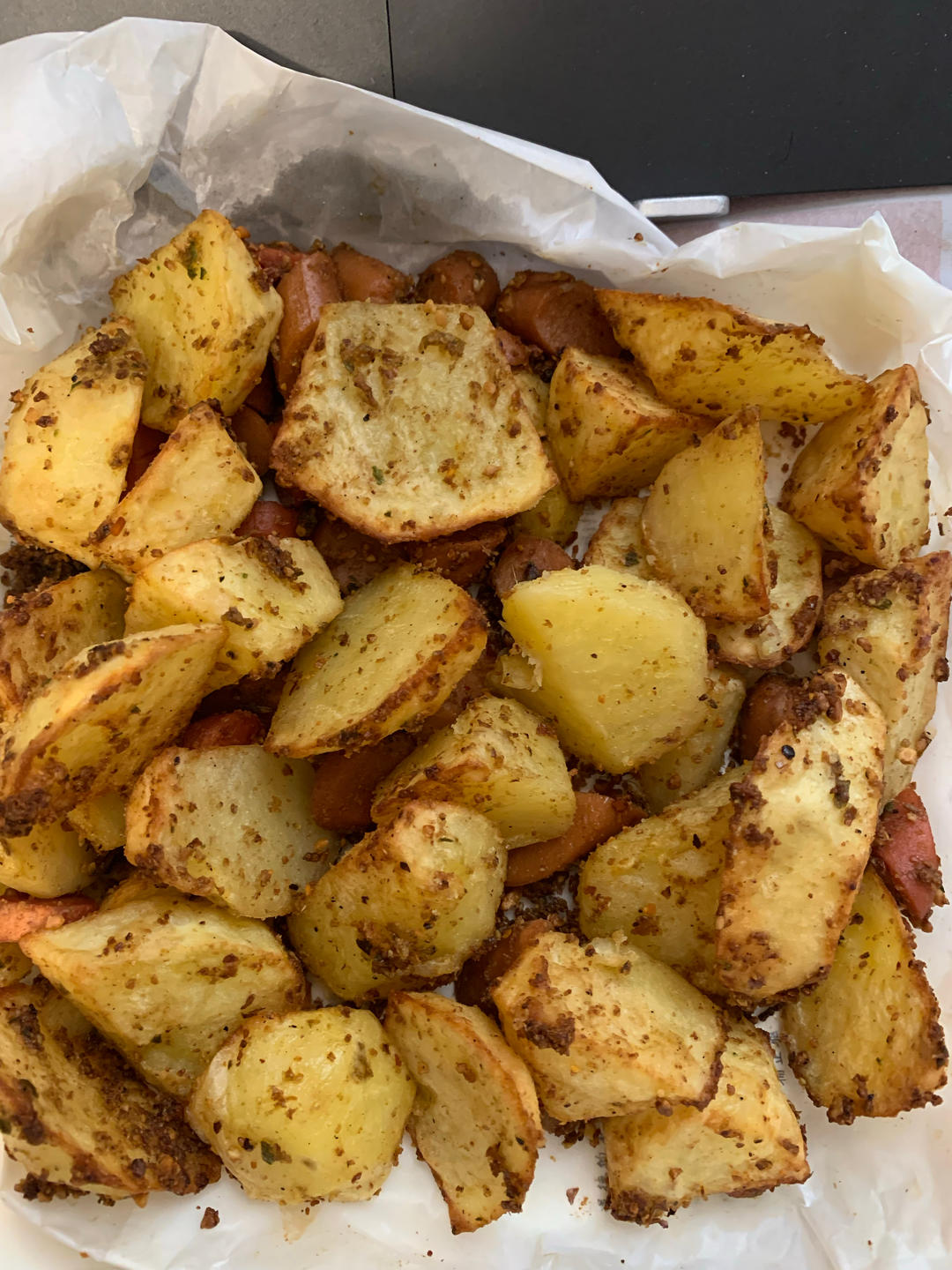 空气炸锅土豆🥔火腿肠