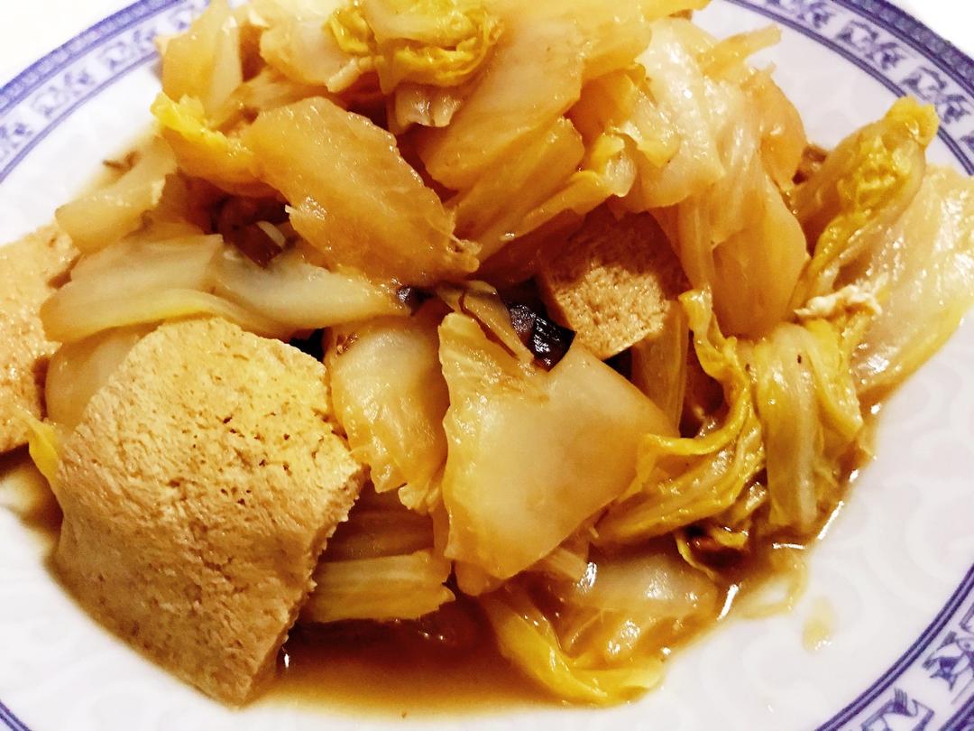 白菜炖冻豆腐的做法