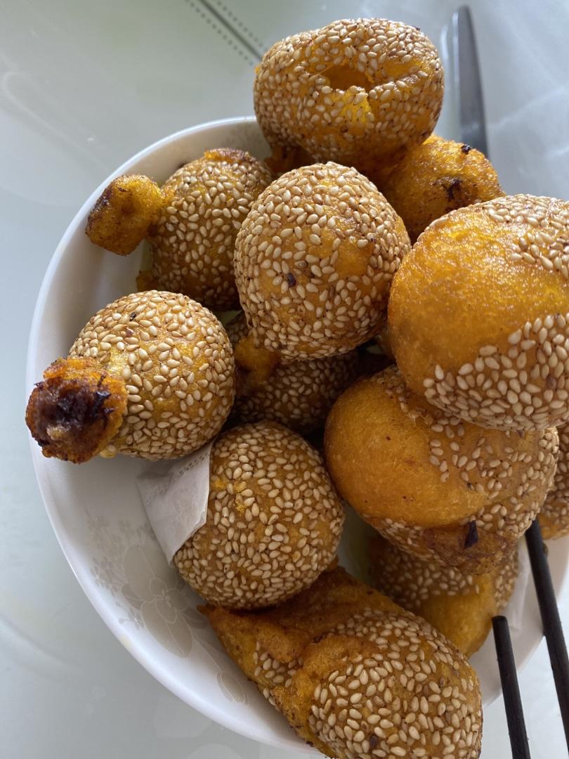 芝士夹心南瓜麻团