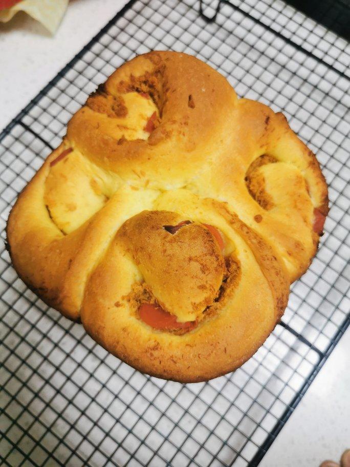 面包机做肉松海苔面包卷