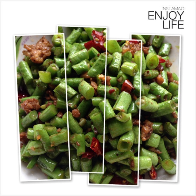 肉沫豆角下饭菜