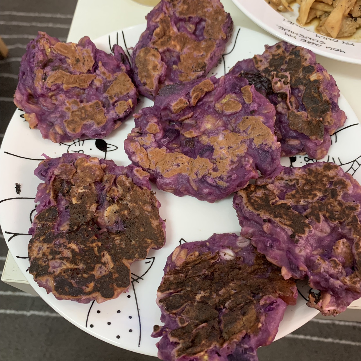 无油紫薯燕麦饼（减脂美食）的做法