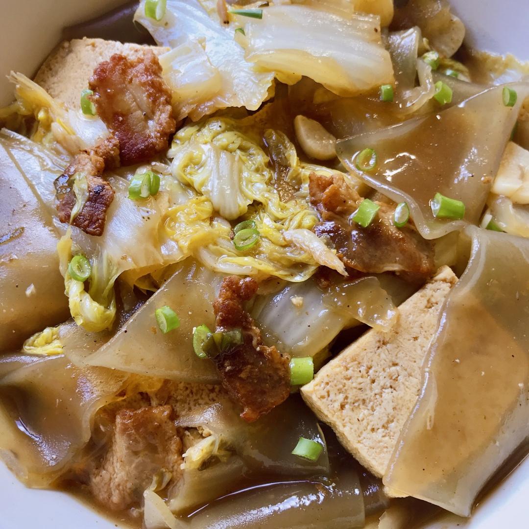 大白菜炖冻豆腐