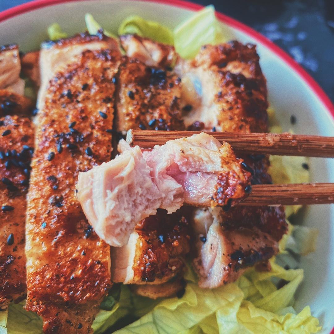 狂推荐的无油脆皮煎鸡腿排