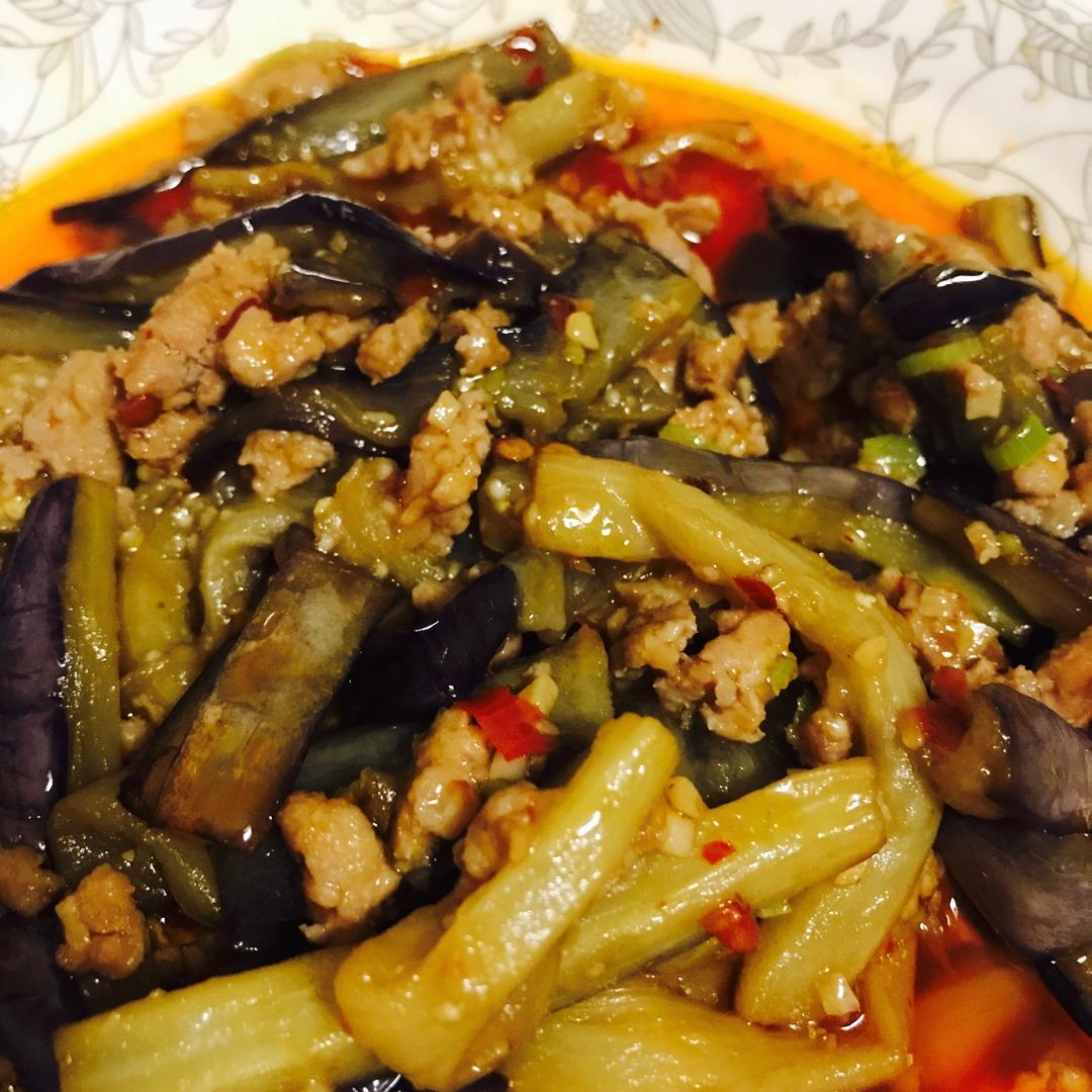 红烧肉沫茄子