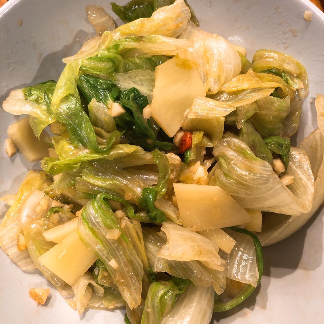 白灼西生菜