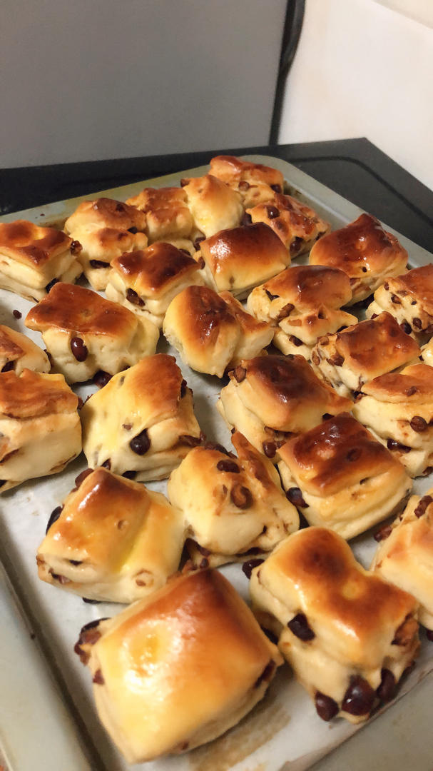 丹麦红豆面包块（消耗蜜红豆）