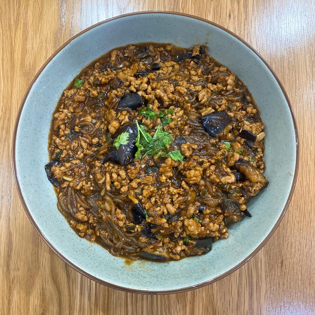 茄子肉末粉丝煲