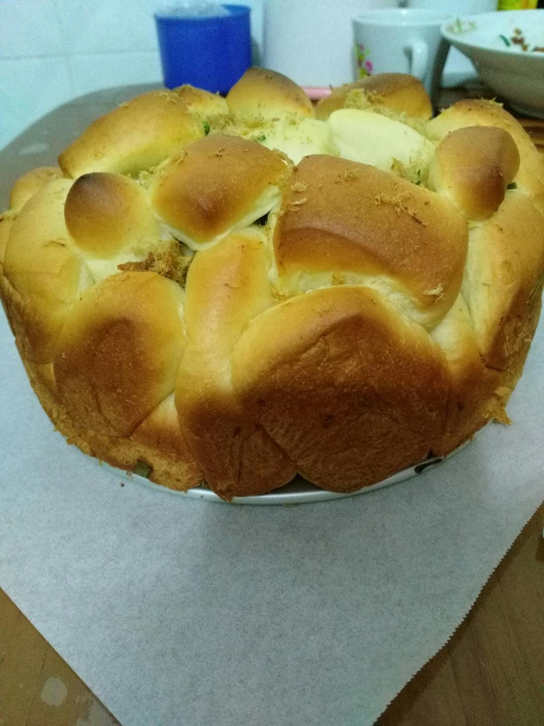 香葱肉松手撕面包