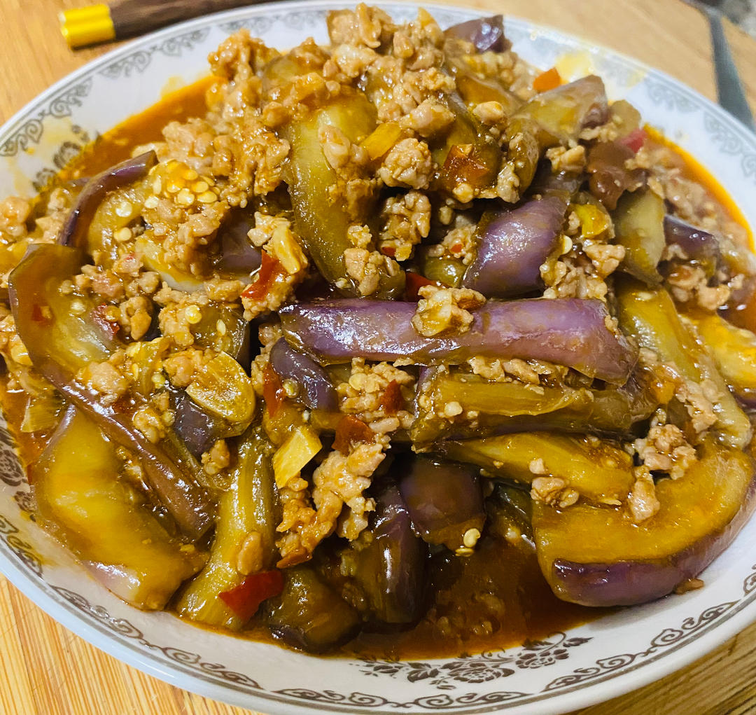 红烧肉沫茄子
