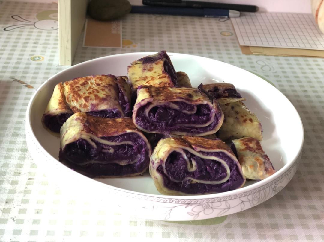 紫薯鸡蛋卷