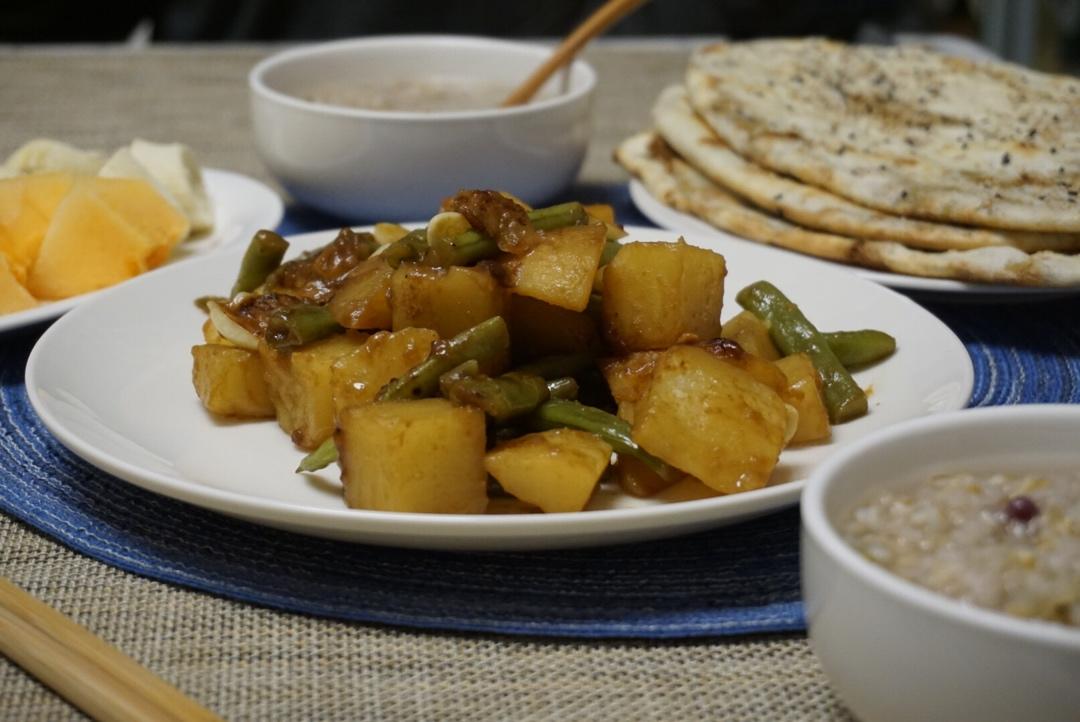 土豆炖豆角