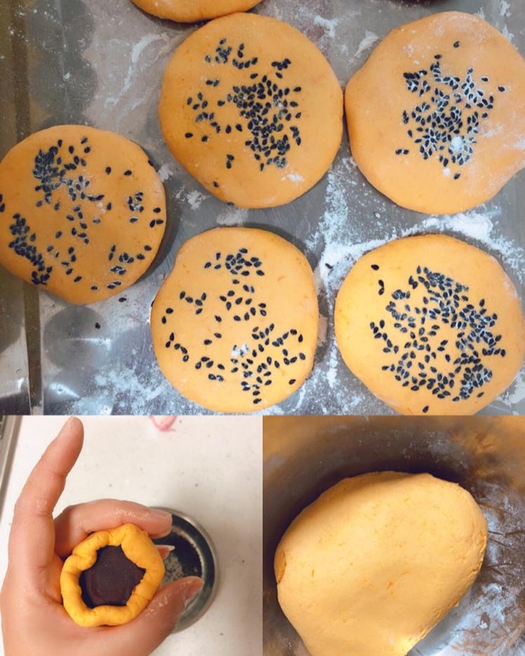 南瓜豆沙饼
