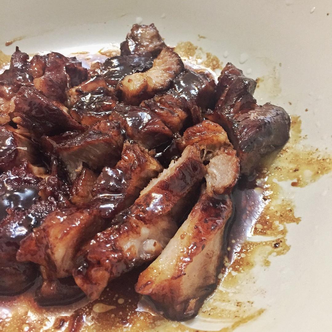 超简单平底锅叉烧肉，多汁味浓不能再快手