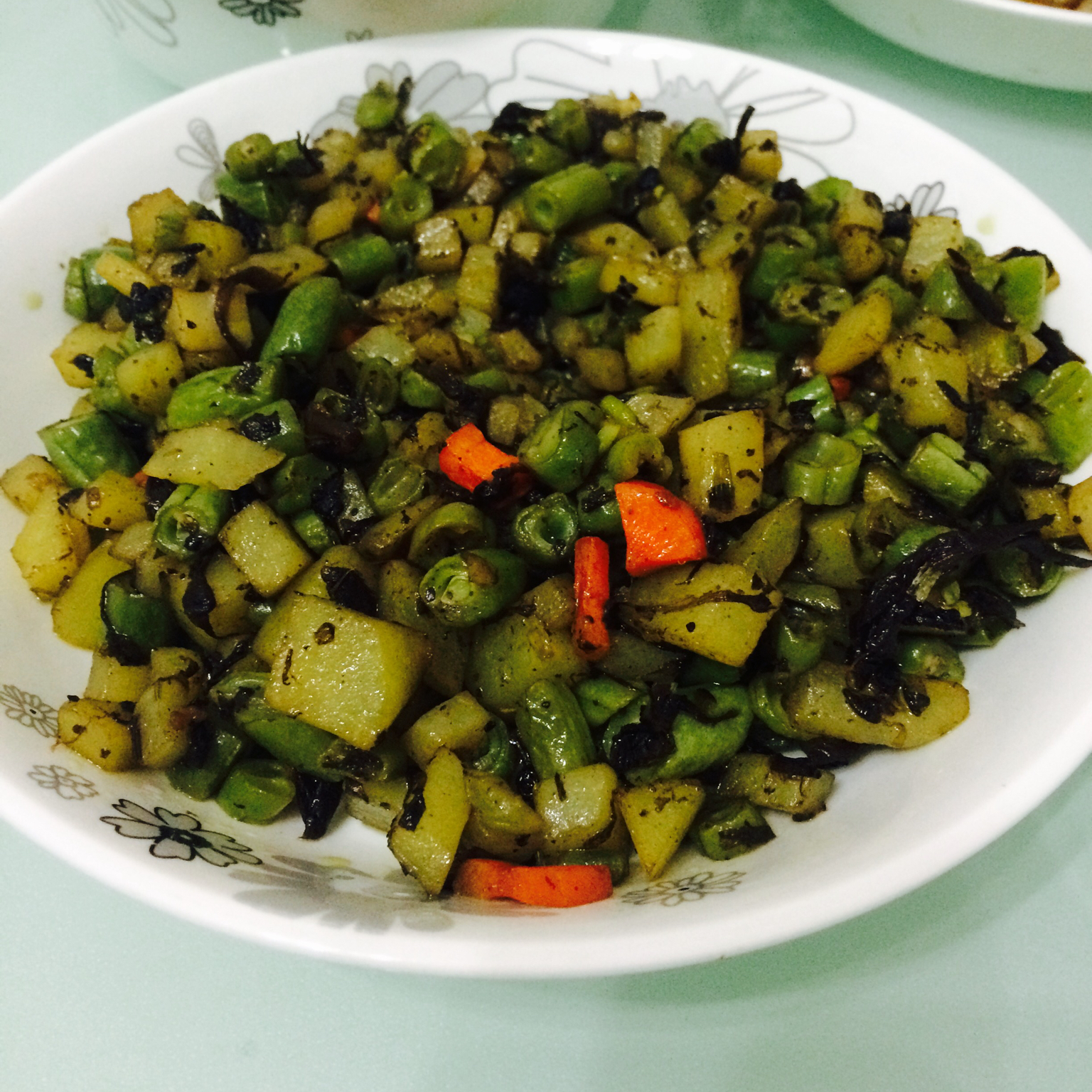 榄菜肉末四季豆