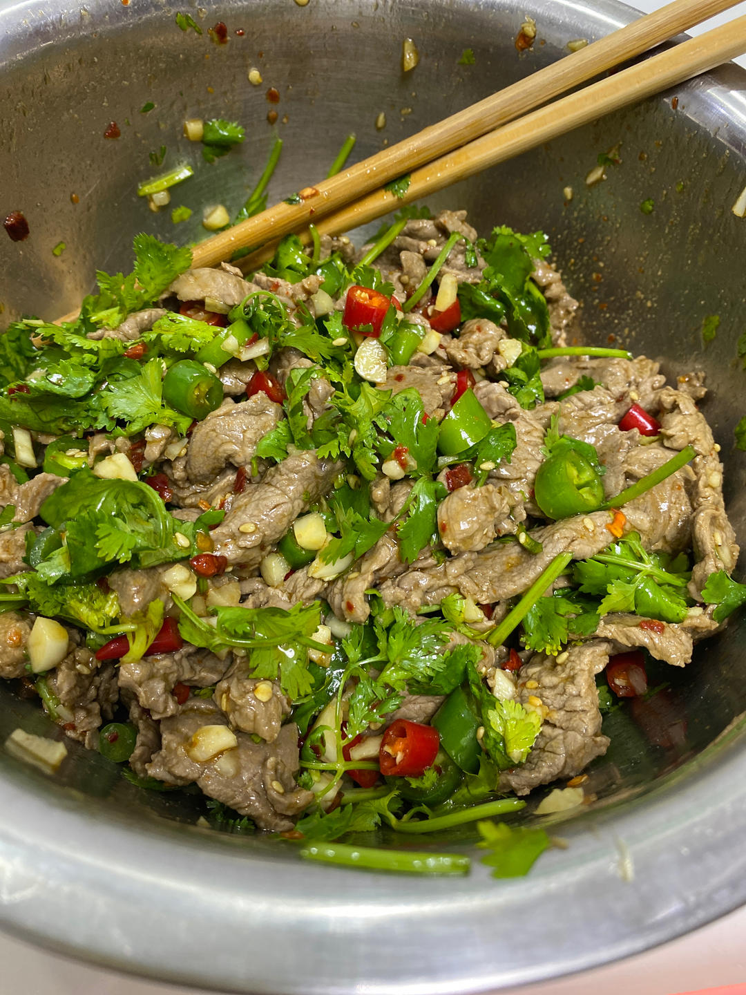 香菜拌牛肉