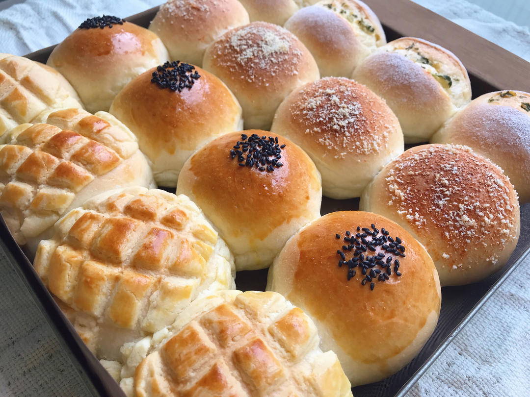 小餐包拼盘｜一份面团四种口味