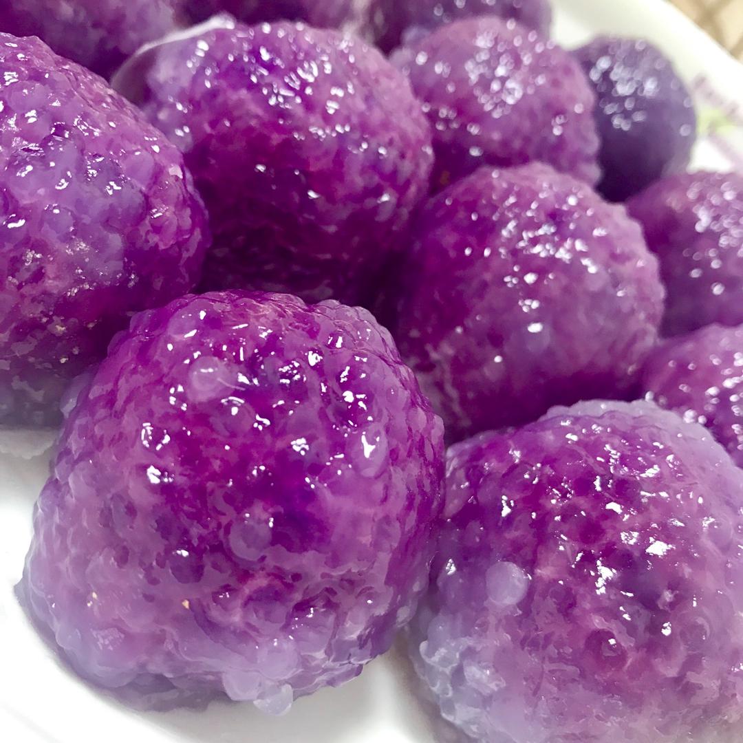 瘦到九十斤再改名做的水晶紫薯丸子