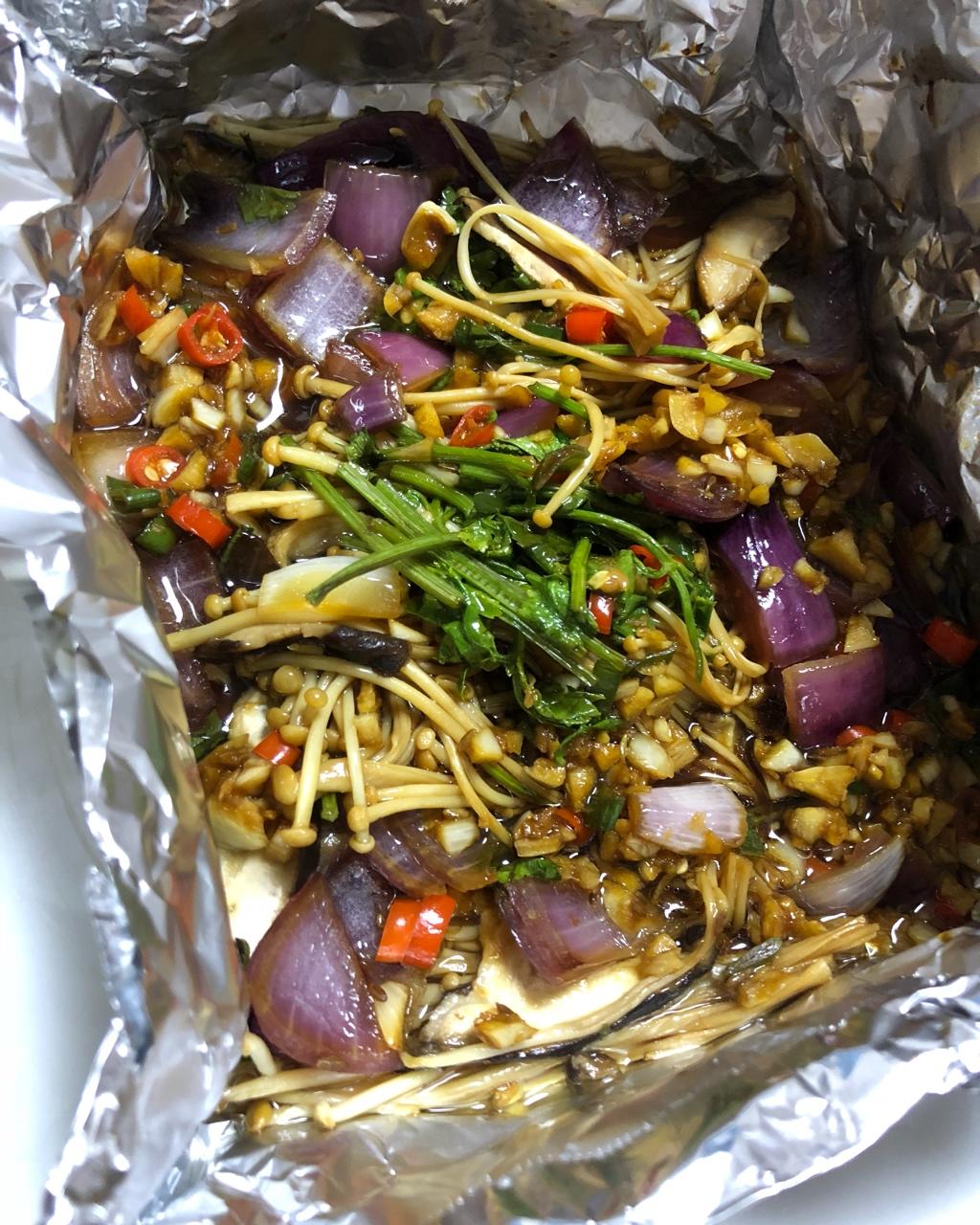 蒜蓉孜然烤金针菇