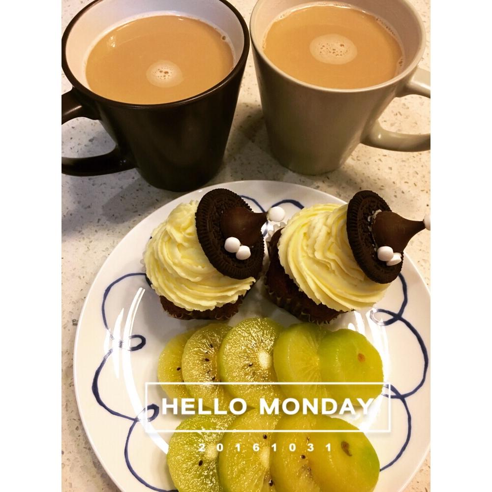 【万圣节】女巫帽子cupcake—美的T7-L382B智烤大师