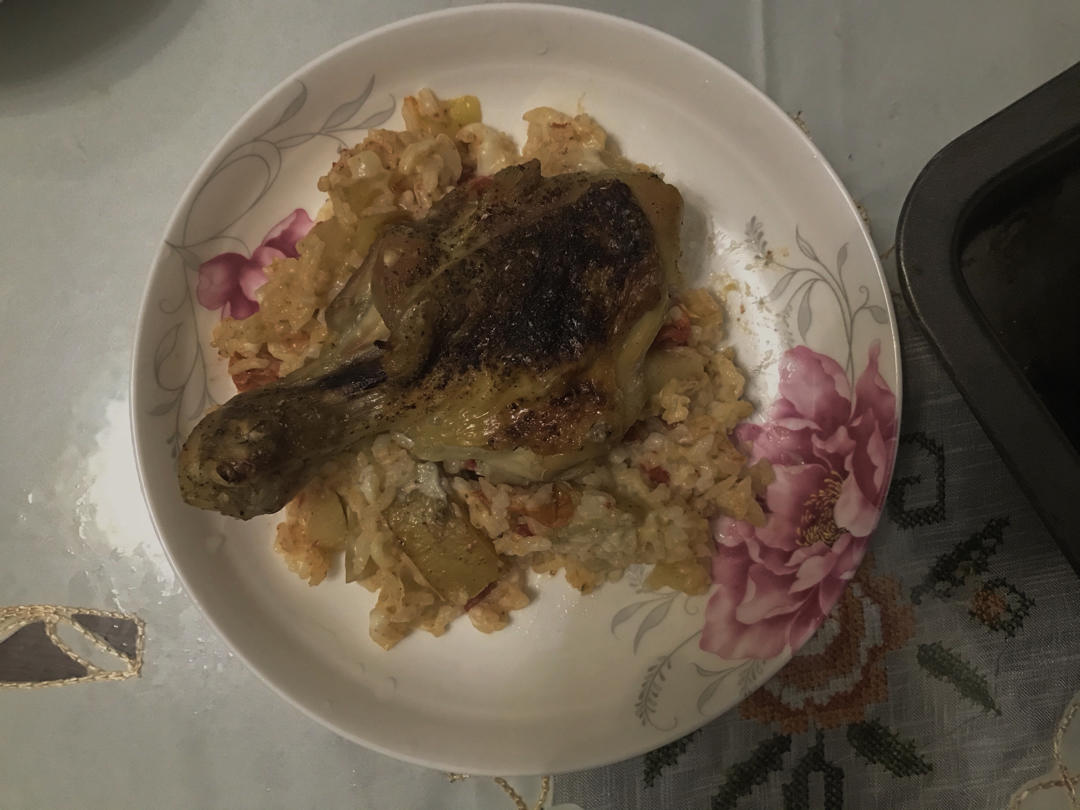 白酱鸡肉焗饭