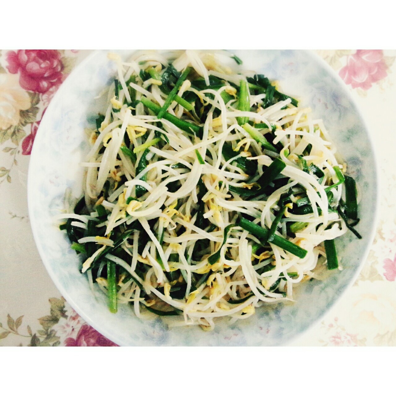 韭菜炒豆芽