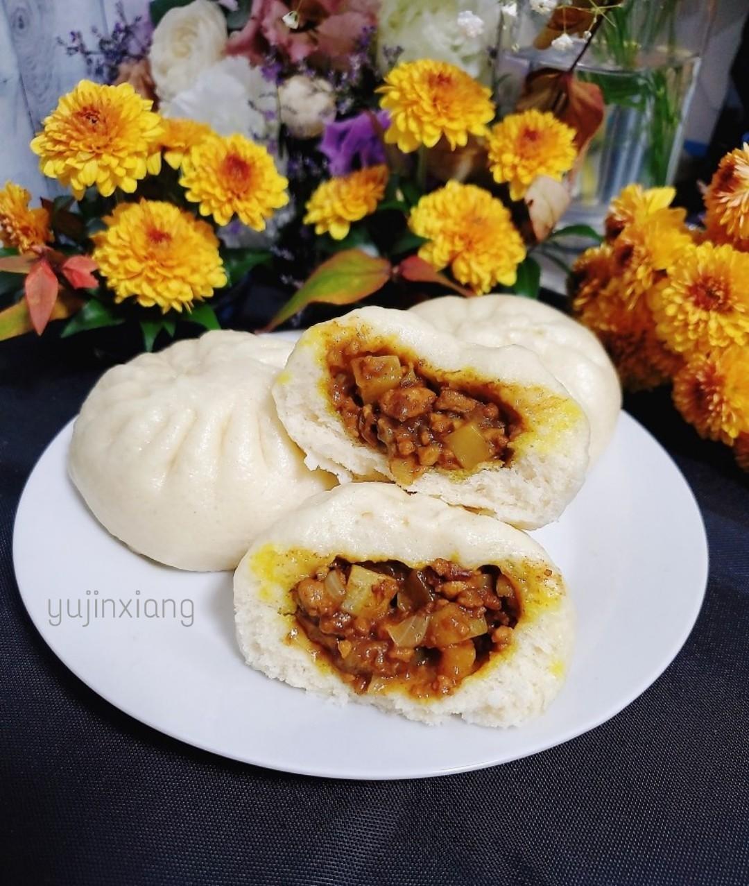 冬季热点❗美味多汁的咖喱包子（比日本便利店里的还要好吃！简单快手.零失败）