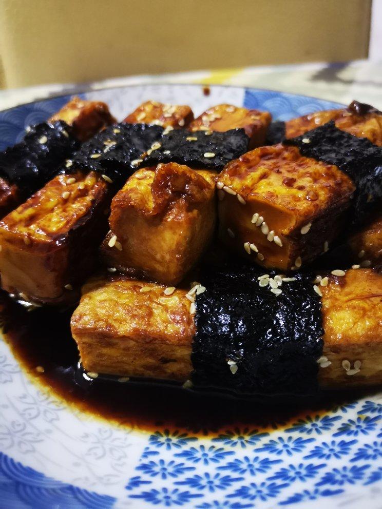 🔥酱汁浓郁！！外焦里嫩的日式照烧豆腐