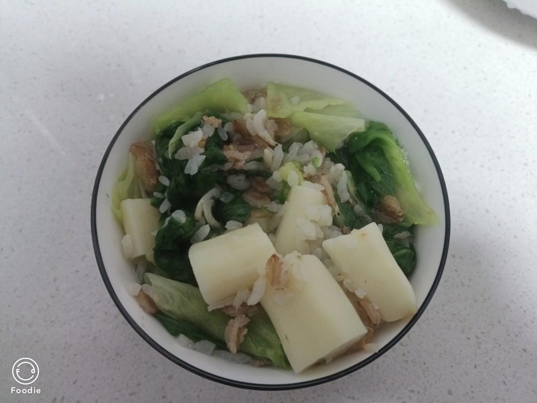 生菜山药燕麦大米咸粥