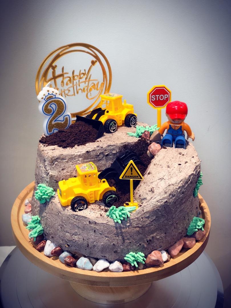 工程车生日蛋糕