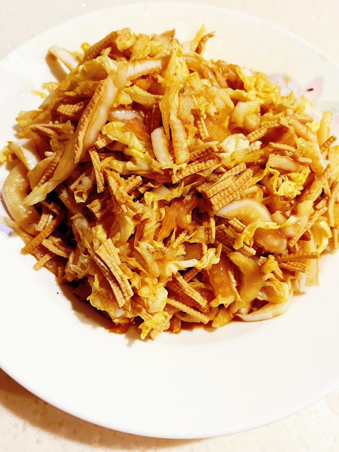 白菜豆腐丝的做法