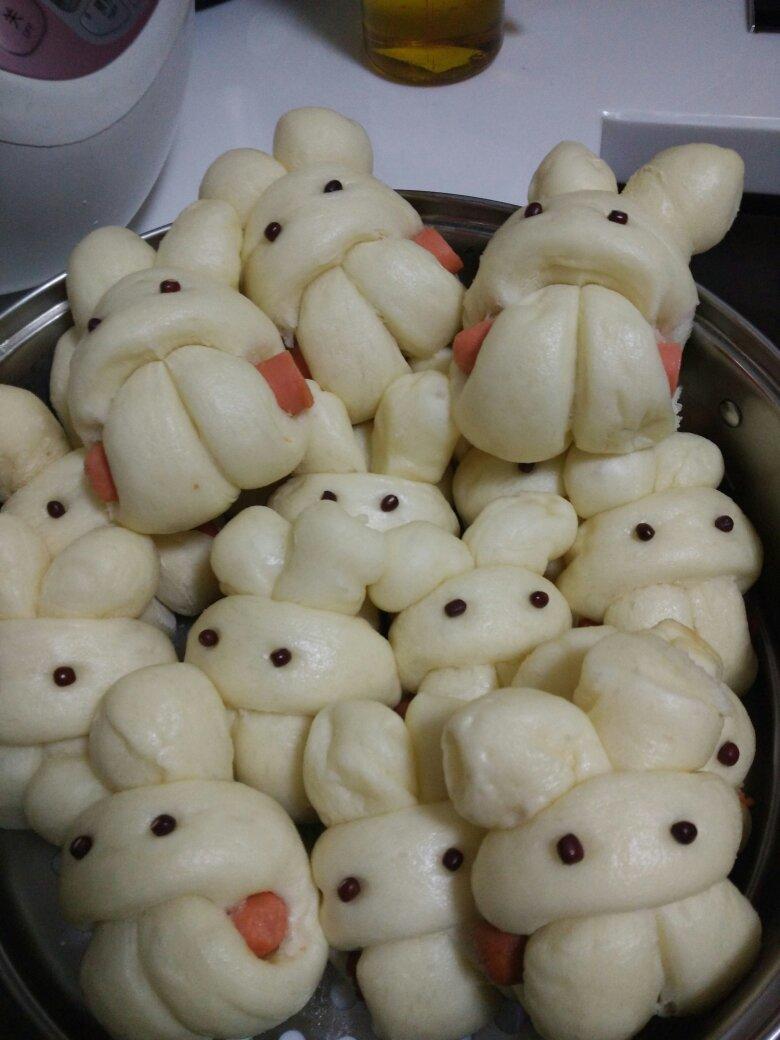 兔子香肠馒头（一次发酵）