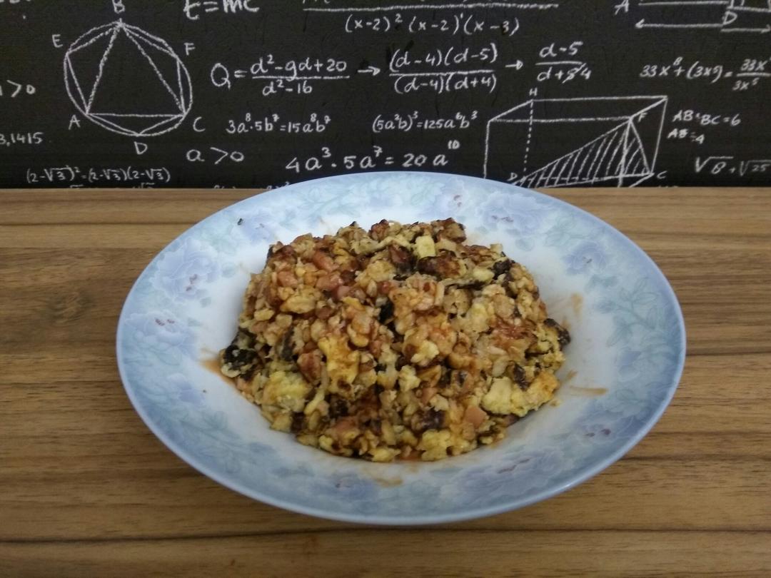 香菇火腿燕麦烙蛋 （减肥餐）