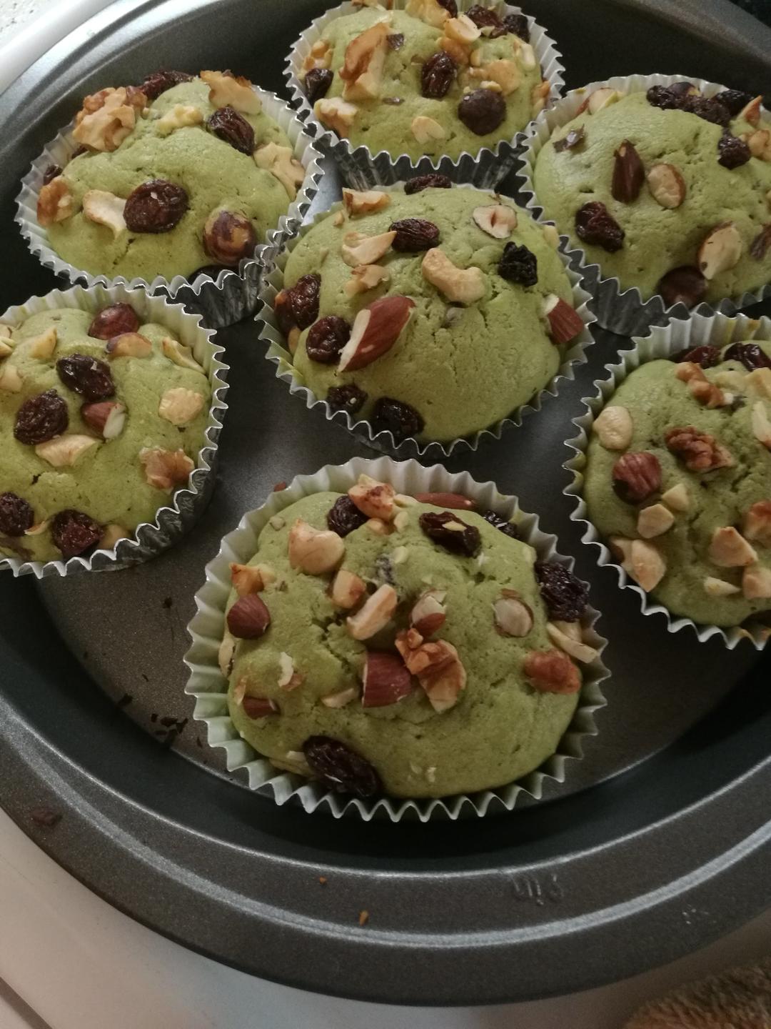 蜜豆核桃抹茶muffin