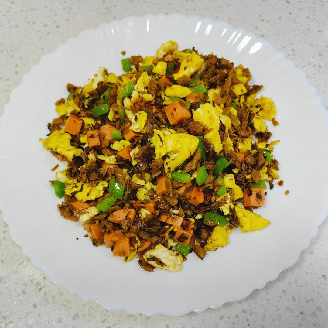 鸡蛋炒外婆菜(下饭菜)