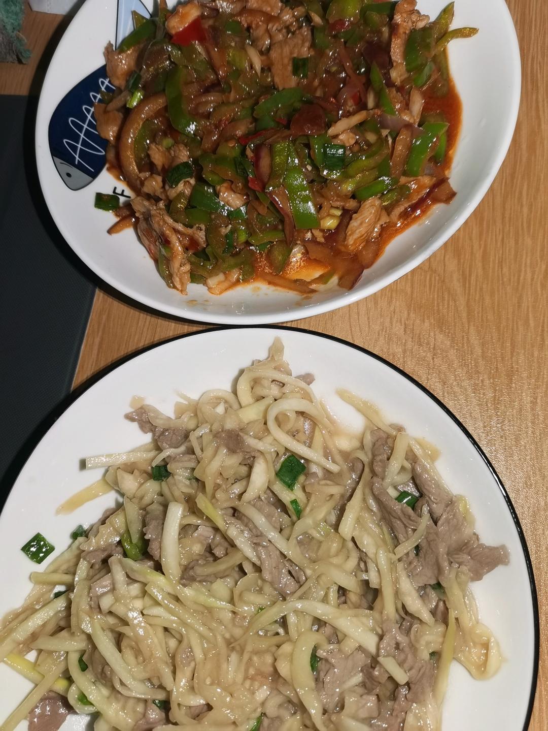 茭白炒肉丝