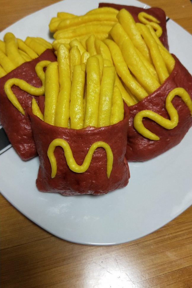 健康的馒头薯条