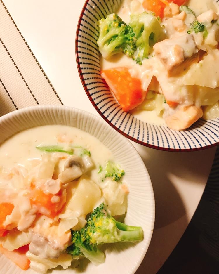 三文鱼奶油炖菜+芝士焗饭【曼食慢语】